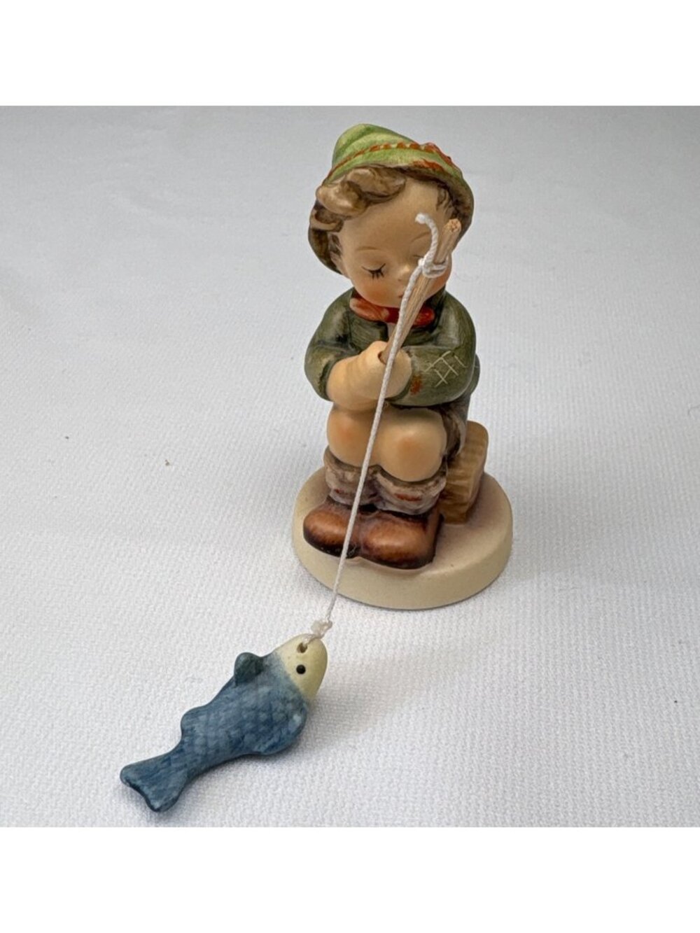 Goebel Hummel Figurine A Big Fish Boy 907 Collectible German